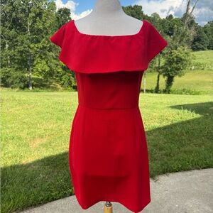 NWT Esley Red Ruffle Mini Dress